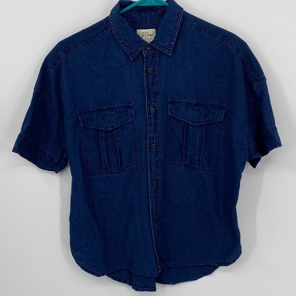 J. Crew Denim Casual Button Down Shirt Size Small